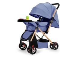 Poussettes pour bébés chinoises en gros avec de grandes roues arrière en caoutchouc pour la stabilité, boîte à musique, cadre en alliage d'aluminium, design pliable