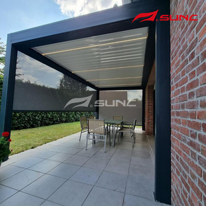 Fabrieksgroothandel waterdichte gazebo buitenpergola met glazen deuren voor zwembad - Product Image 5