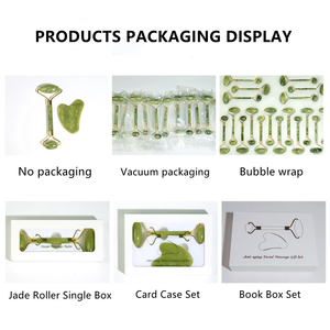 Rouleau <span class=keywords><strong>de</strong></span> <span class=keywords><strong>jade</strong></span> naturel multicolore et outil <span class=keywords><strong>de</strong></span> massage facial Gua Sha pour les soins <span class=keywords><strong>de</strong></span> la peau – Meilleures ventes - Product Image 4