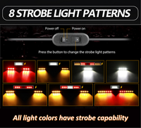 Barre de feux arrière LED universelle 12V de 31 pouces à profil bas, jaune, rouge et blanc, pour UTV Side by Side
