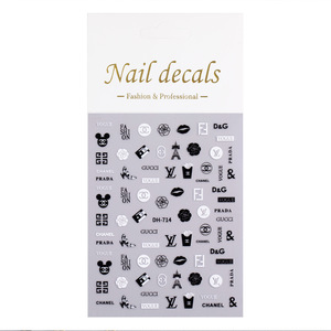 Autocollants 3D pour <span class=keywords><strong>ongles</strong></span> de style européen et américain, en plastique rectangulaire, non toxiques, de luxe, tendance, avec logo de marque, bijoux pour <span class=keywords><strong>ongles</strong></span> - Product Image 2