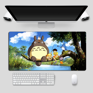 Alfombrilla de ratón grande para juegos de 80x40cm con diseño de dibujos animados de Tonari No Totoro, alfombrilla para teclado de ordenador con borde de bloqueo para jugadores y otakus - Product Image 5