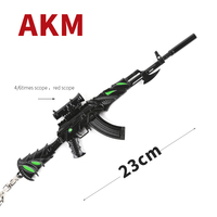 Llavero de Lujo con Modelo de Mini Rifle Metálico, Juguete de Aleación para Cosplay con Mira de 4/6/8 Aumentos, Directo de Fábrica