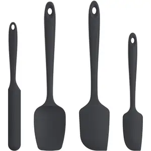 Spatula Set with 600 Degrees Fahrenheit Heat Resistant Kitchen Baking Set of 4 Silicone Spatula Factory Custom Silicone 282g