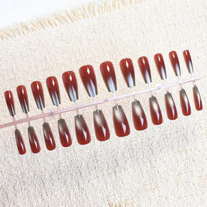 <span class=keywords><strong>Aillsa</strong></span> - Uñas Postizas al por Mayor, 24 Piezas, Efecto Degradado, Ojo de Gato, Uñas de Ataúd Largas y Cortas, con Pegamento y Adhesivos - Product Image 1