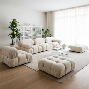 <span class=keywords><strong>Canapé</strong></span> modulaire Mario Bellini Ensemble de luxe <span class=keywords><strong>Canapé</strong></span> sectionnel confortable <span class=keywords><strong>Canapé</strong></span> de salon Design personnalisable <span class=keywords><strong>Canapé</strong></span> combiné pouf - Product Image 4