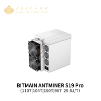 ASICMiner BITMAIN ANTMINER S19 Pro 29.5J/T, mineur de Bitcoin ultra-efficace à refroidissement par air pour les fermes minières BTC à grande échelle