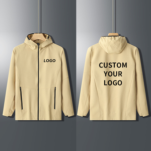 Track <b>Jacket</b> Polyester High Quality Men Active Wear Hood Design Zipper Pocket Waterproof Sport <b>Workout</b> <b>Jacket</b> For Men - Product Image 3