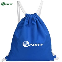 Sac à dos à cordon en polyester réutilisable unisexe, compartiment principal souple, sac de sport décontracté, sac cadeau personnalisé OEM