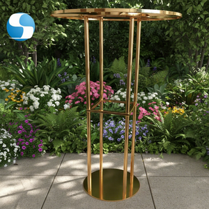 ZT-355 Décoration de mariage de luxe, centre de table de haute qualité, support à fleurs <span class=keywords><strong>en</strong></span> métal haut - Product Image 1