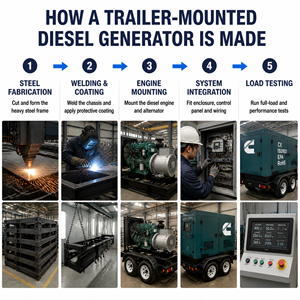 Générateur diesel à moteur Cummins refroidi par eau, démarrage automatique, châssis ouvert, ATS silencieux, triphasé, 6BTAA5.9-G2, 150 kVA, 100 kW - Product Image 6