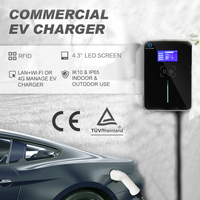 Nouvelle station de recharge au sol publique commerciale IP65 OCPP CE 380V 32A 22kW 44kW Type 2 pour véhicules électriques avec double prises