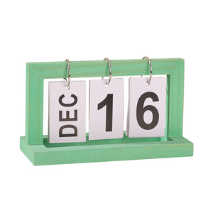 Calendario de escritorio perpetuo de madera Master Gu, adorno para el hogar, oficina o dormitorio, 16 de diciembre - Product Image 1