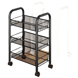 <b>Kitchen</b> Storage Trolley Multi Layer Carbon Steel Portable Rolling Rack For Vegetable Basket <b>Kitchen</b> Use - Product Image 5