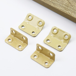 Pièce de connexion d'angle à quatre trous, 90 degrés, acier, pour panneau de table, chaise, fixation de table, composant de connexion fixe GQK - Product Image 1