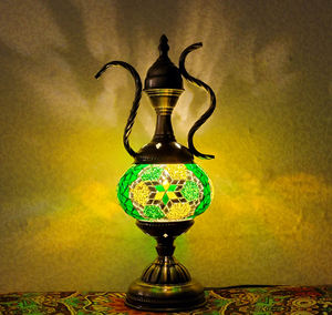 ชุดโคมไฟโดมโมเสคไฟฟ้ามีความยืดหยุ่นแบบทำมือพร้อมไฟ LED โคมไฟตั้งโต๊ะแบบตุรกีสำหรับพ่อแม่เด็กคู่รัก - Product Image 3