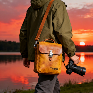 Nhà Máy Chuyên Nghiệp Bền Da Crossbody Máy Ảnh Trường Hợp Độn Máy Ảnh Vai Túi Cho Phụ Nữ Và Nam Giới - Product Image 3