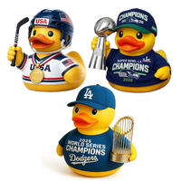 Canard en résine Jeep, Canard joueur de hockey et de rugby, Trophée de la Série mondiale, Accessoires de voiture, Décoration intérieure Canard