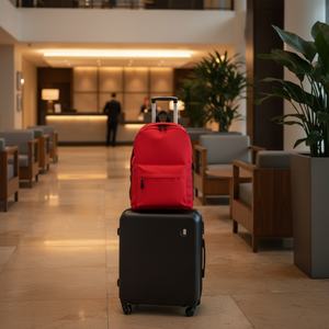 Sac à dos unisexe léger et personnalisé de style coréen, imperméable, avec fermeture éclair, en polyester, bretelles arquées, design simple et tendance - Product Image 4