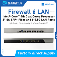 Nouveau PC Pare-feu 1U - Routeur Logiciel 6 LAN Intel I3/I5/I7 4ème Génération DDR3 Gigabit pour Applications Serveur Réseau de Bureau et d'Entreprise