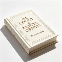 Livre classique du monde en gros, édition Monte Cristo, couverture rigide en cuir de qualité supérieure, estampage à chaud, impression offset, personnalisable OEM