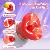 Vibrateur lingual portable pour femmes, vibration par léchage et succion, étanche et rechargeable