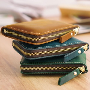 Porte-monnaie en cuir véritable Boshiho RTS pour livraison directe, pochette à monnaie Crazy Horse, portefeuille - Product Image 5