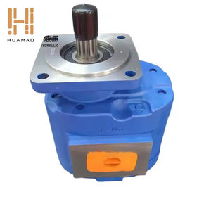 Bomba hidráulica de engranajes simple de alta presión con eje estriado de hierro fundido azul al por mayor, piezas de repuesto hidráulicas para cargadoras de ruedas - Product Image 1