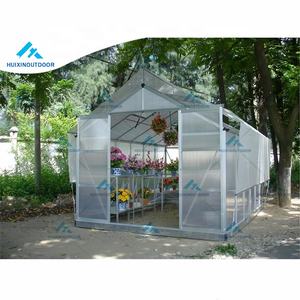 تخفيضات هائلة سداسية الزراعة الألومنيوم حديقة الزجاج/البولي كربونات الدفيئة مجموعات البولي كربونات هواية الدفيئة للبيع - Product Image 2