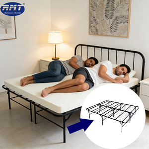 Lit King-size en métal, <span class=keywords><strong>type</strong></span> plateforme, mobilier <span class=keywords><strong>de</strong></span> chambre à coucher, vente chaude par les fabricants - Product Image 3