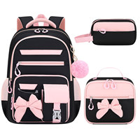 Nouveau Sac à Dos Scolaire 2026 pour Filles, Ensemble 3 Pièces Mignon, Grande Capacité, Cartable Élégant