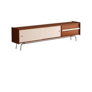 Vintage Style Tv Cabinet And Coffee Table Set All Solid Wood Modern Minimalist Color Blocking <b>Storage</b> For Living Room Home Use - Product Image 5