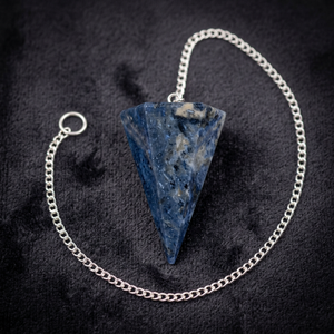 Natural Lapis Lazuli <b>Triangle</b> Cut Pendulum Polished Blue Gemstone Hand Made Healing for Necklace Making Reiki Set Gemstone - Product Image 4