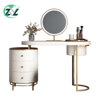 Ensemble de coiffeuse pour la maison, commode blanche, coiffeuse moderne, bureau de toilette pour le maquillage, coiffeuse avec miroir et tiroirs