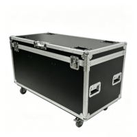 Valise de transport OEM empilable 120*60*60 cm à roulettes pour câbles, avec 2 panneaux réglables, 4 rainures encastrées et une poignée externe