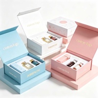 Boîte d'emballage cosmétique de luxe personnalisée OEM, boîte cadeau en carton rigide magnétique écologique pour coffret d'échantillons de parfum
