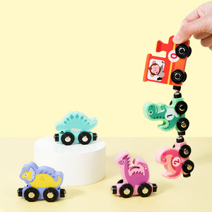 Baby Track Railway Car Slot Figure Models Diy Magnet Dinosaur Train Sets Early Educational Learning Toys for Kids Boys Girls - Product Image 3