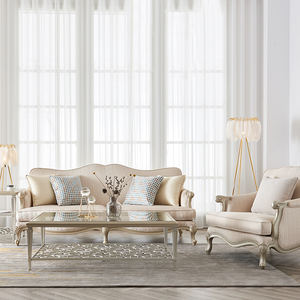 Eropa Sofa melengkung Set furnitur kain bulat putih Sofa ruang tamu Boucle apartemen Sofa Semi melingkar - Product Image 2