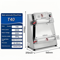 Presse à pizza commerciale en acier inoxydable de haute qualité, rouleau à pâte, machine à presser la pâte, entièrement électrique, automatique