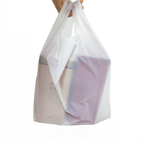 Sacs en T-shirt biodégradables avec impression de logo personnalisé, certifiés OK Compost Home, emballages en plastique PLA pour supermarchés, emballages pour glaces à emporter