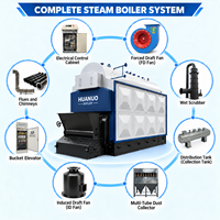 Huanuo DZL Boiler Uap Biomassa Horizontal Industri Otomatis Berbahan Bakar Batubara dengan Rangka Rantai Sirkulasi Alami Pipa Api & Air