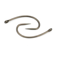 Hameçons de pêche à la carpe Hirisi 8004 sans ardillon, revêtement anti-accrocs, pêche au fond, super résistants, en acier à haute teneur en carbone