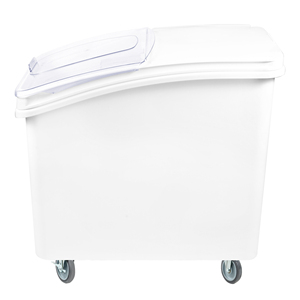 Food Grade Dry Ingredient Storage Cart on Wheels <b>Large</b> Capacity Rice <b>Bin</b> Flour Container with Clear Lid - Product Image 4