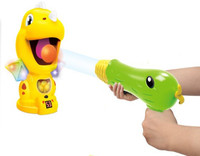 Jeu de tir avec pistolet jouet DF avec tir à la chasse aux dinosaures, 10 balles souples, jeu d'intérieur pour enfants, pistolet à balles en mousse, pistolet à air comprimé