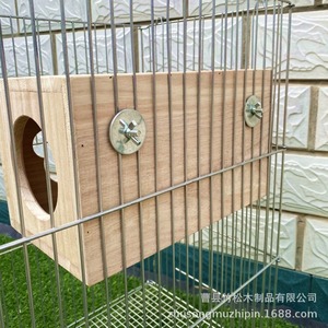 บ้านไม้สำหรับสัตว์เลี้ยงขนาดเล็ก สำหรับหนูแฮมสเตอร์ ที่หลบซ่อนได้ สีธรรมชาติ รูปทรงสี่เหลี่ยมผืนผ้า ดีไซน์ทนทาน ZS0704 ผลิตที่ซานตง - Product Image 2
