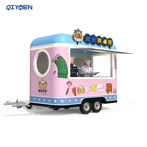 Conlin Concession Réfrigérateur pour l'extérieur Camion mobile Fast Horse Float Cart Street Remorque mobile pour pizza Approuvé CE - Product Image 5