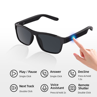 Lunettes Intelligentes A02 : Lecture Musicale, Son Surround Hi-Fi, Appels Sans Fil, Chargement Magnétique, Contrôle Tactile, Commande Vocale IA