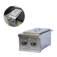 Barbecue à gaz professionnel moderne et luxueux en acier inoxydable 304 avec brûleur latéral pour îlot de barbecue