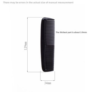 Peine pequeño de bolsillo para hombres, mango negro iónico y plástico para uso en salón de viaje en casa, gran regalo para Estilismo transfronterizo - Product Image 2