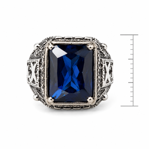Anello retrò a forma quadrata, accessori da uomo per l'uso quotidiano con design personalizzato - Product Image 4